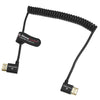 Alvin's Cables 8K HDMI 2.1 Cable 8K 60Hz 4K 120Hz High-Speed for Atomos Ninja Monitor,Left to Right Angle Braided Coiled Cable for Sony FS5 FS7 FX9,for Canon C300 C500,for Nikon Z9 Camera,Black