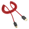 Alvin's Cables 8K 2.1 HDMI to HDMI Cable 8K@60Hz 4K@120Hz High-Speed for Atomos Ninja,for Sony FS5 FS7 FX9,BMPCC,for Canon C300 C500,Braided Coiled Cable Red