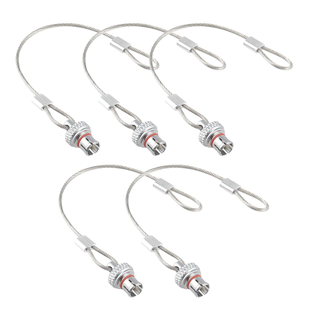 Alvin's Cables Dust Cap Compatible with LEMO 00B(6.4 mm) Connectors, Industrial Protective Cover with Metal Retention Wire, Dustproof, Moisture Resistant, 2 Pieces