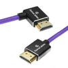 Alvin's Cables 8K HDMI 2.1 High-Speed Cable 8K@60Hz 4K@120Hz Braided Coiled Cable for Atomos Ninja,for Feelworld,for Sony FS5 FS7 FX9,BMPCC,for Canon C300 C500,Right Angle Purple