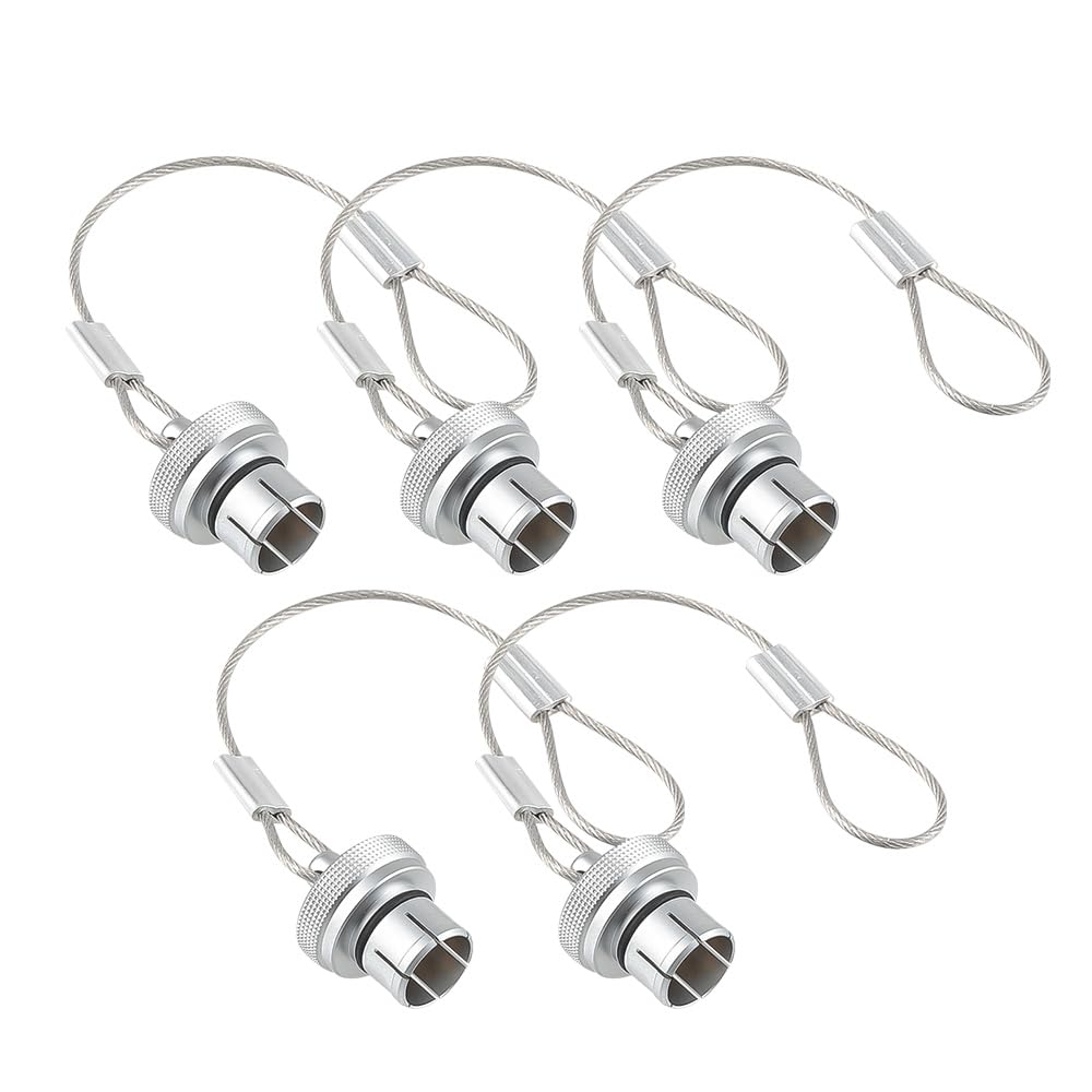 Alvin's Cables Dust Cap Compatible with LEMO 00B(6.4 mm) Connectors, Industrial Protective Cover with Metal Retention Wire, Dustproof, Moisture Resistant, 2 Pieces