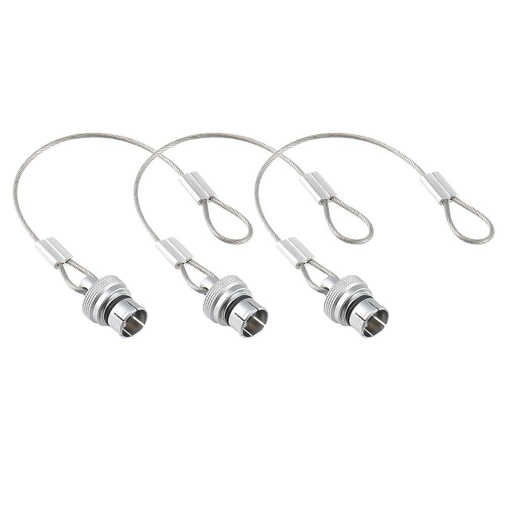 Alvin's Cables Dust Cap Compatible with LEMO 00B(6.4 mm) Connectors, Industrial Protective Cover with Metal Retention Wire, Dustproof, Moisture Resistant, 2 Pieces