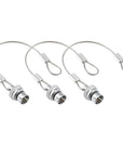 Alvin's Cables Dust Cap Compatible with LEMO 00B(6.4 mm) Connectors, Industrial Protective Cover with Metal Retention Wire, Dustproof, Moisture Resistant, 2 Pieces