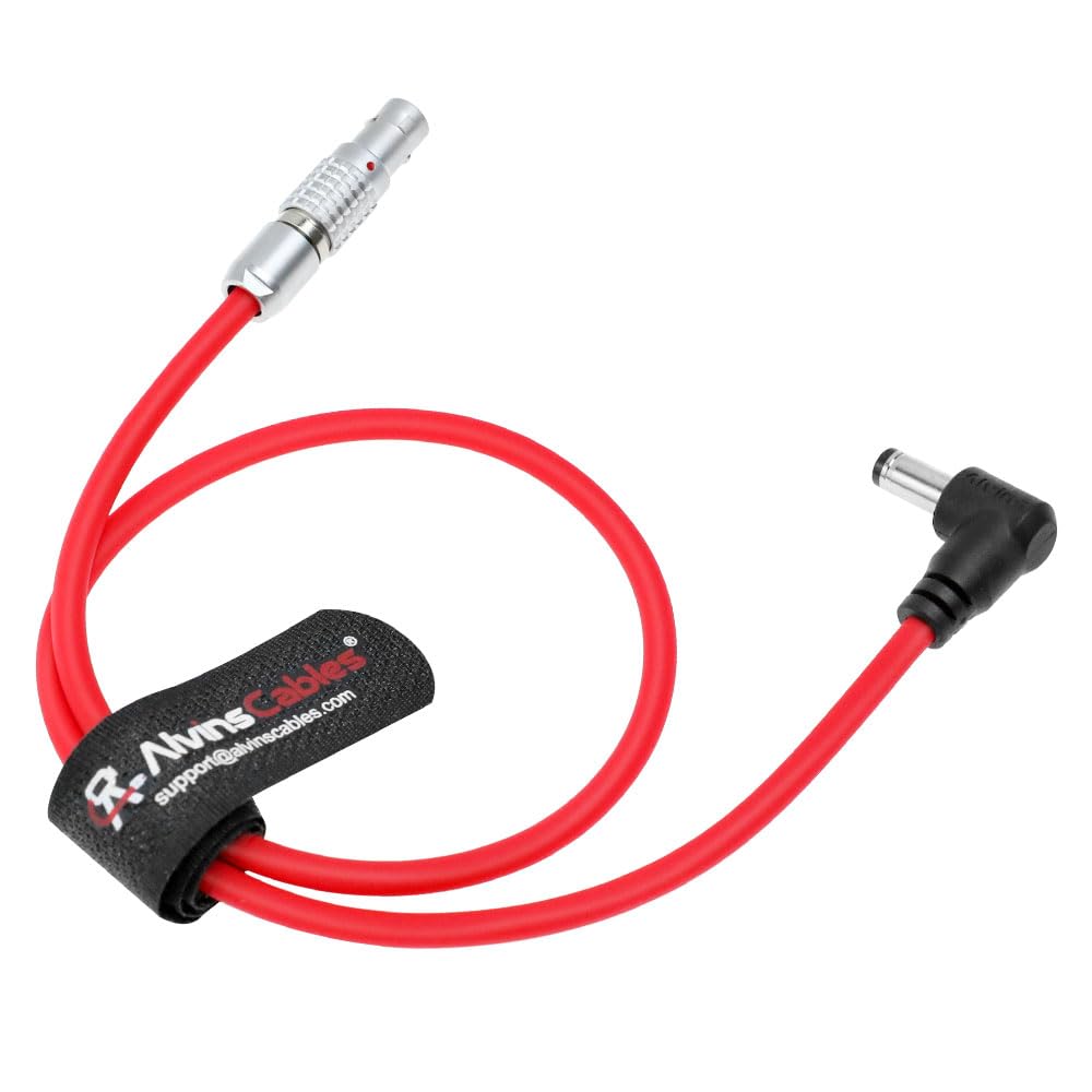 Alvin&#39;s Cables Ultra Soft DC to 2 Pin Power Cable for Teradek Bond, Blackmagic Pyxis, Z CAM E2 Camera, for Tilta Battery Plate 45cm|17.7in
