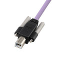 Alvin's Cables USB 2.0 Type-A to USB-B Screw Lock Data Cable for Machine Vision Industrial Camera, Printer, Scanner, 480Mbps High Flex Drag Chain Shielded