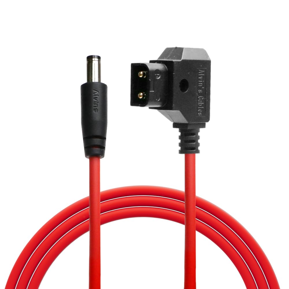 Alvin's Cables Ultra Soft Dtap to DC Cable for Atomos Ninja V, D-tap to 2.1 DC Power Cable for Blackmagic Design Video Assist,SmallHD 702,for Feelworld FW568 Monitor 60cm|23.6in