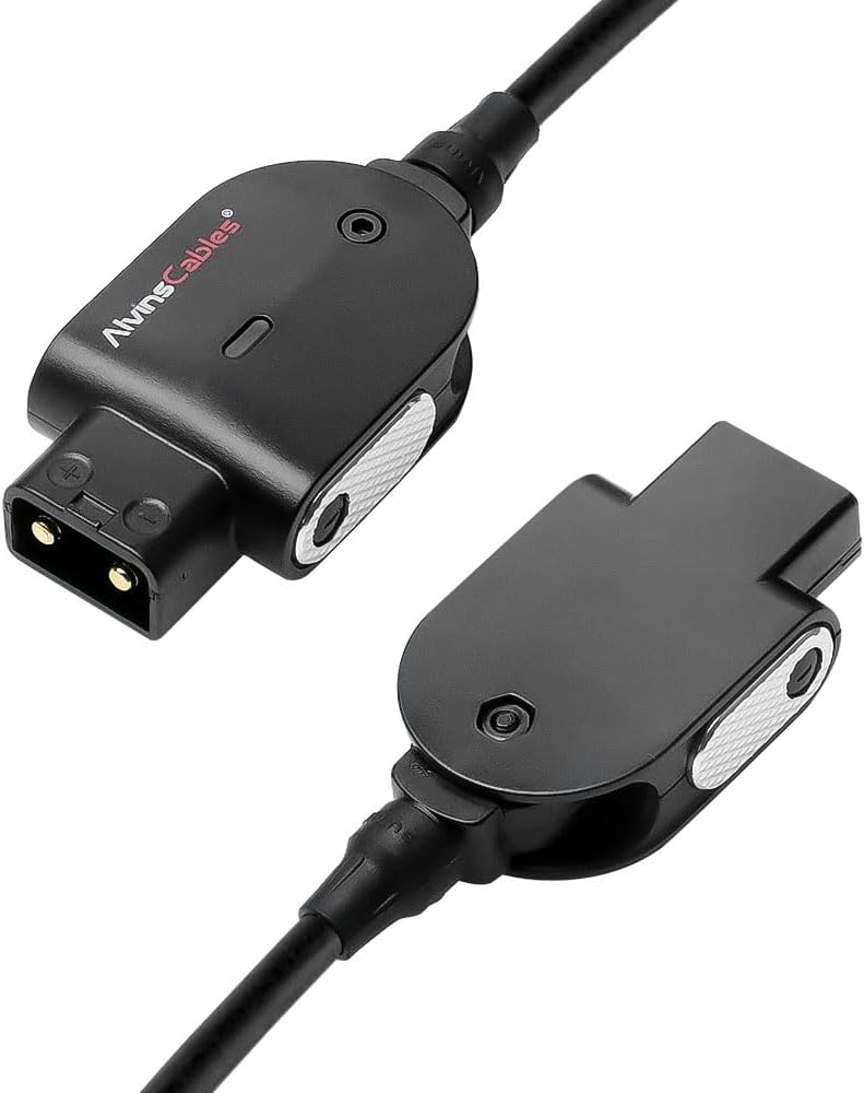 Alvin&#39;s Cables NP F550 Dummy Battery to Alvins Smart D-tap Coiled Power Cable for Sony NP-F550, NP-F570, NP-F970, SmallHD 702, Atomos Ninja Shinobi Camera Monitors