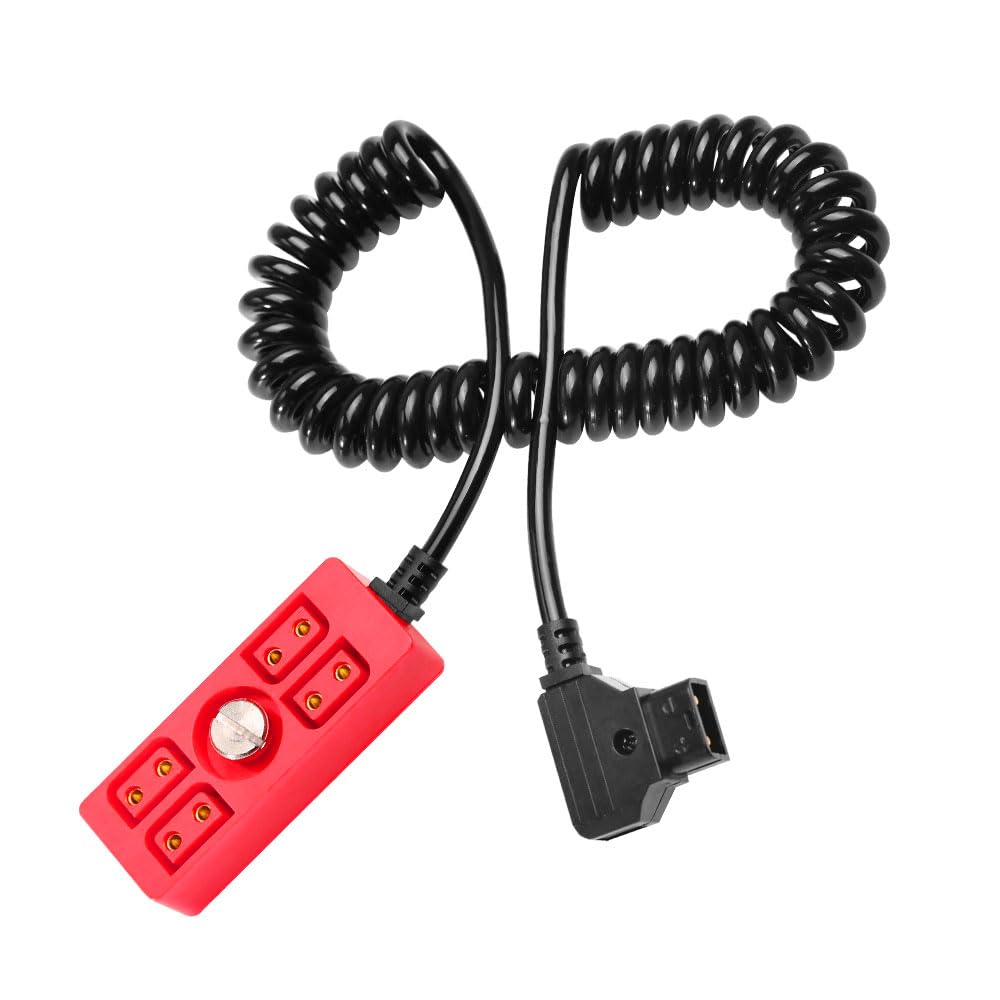 Alvin&#39;s Cables D-tap Splitter Ultrashort Power Cable D-Tap Male to 4 Port Dtap Female Cord for ARRI RED Cameras TILTA Steadicam IDX Battery