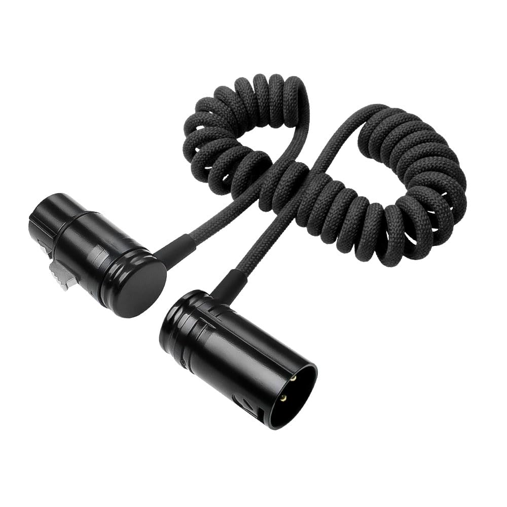Alvin&#39;s Cables Low-Profile XLR 3 Pin Male to Female Ultra-Flexible Coiled Cable, Aramid-Reinforced for Sony|Canon|Blackmagic Pro Cameras &amp; Studio Audio