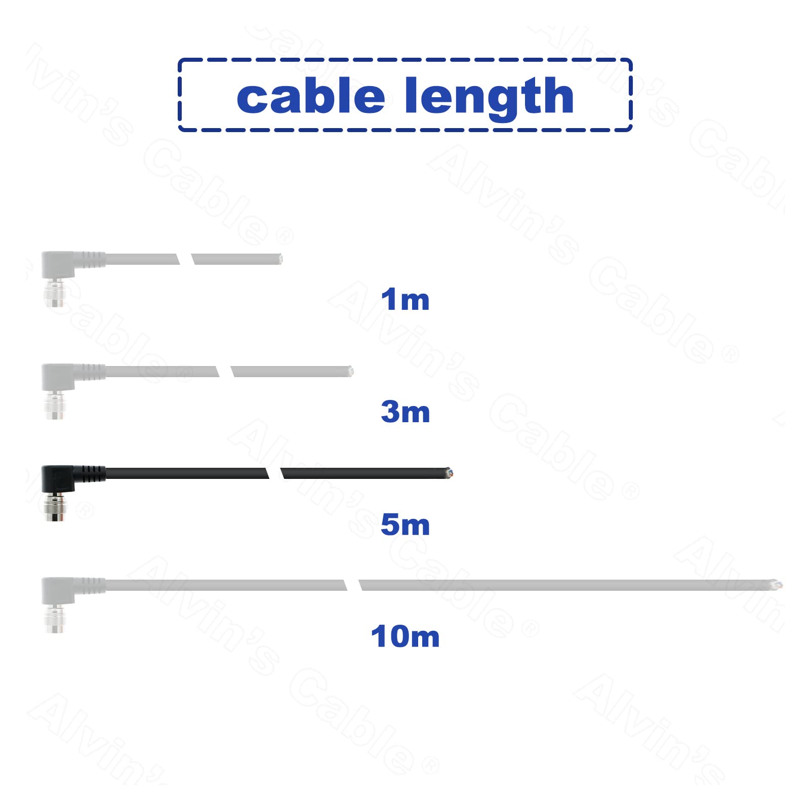 Alvin’s Cables HR10A-7P-6S Hirose 6 Pin Female to Open End Power I/O Cable High Flex Shielded for Sony CCD XC-75, Basler Ace GigE, AVT GigE Industrial Camera 9.8ft/3m