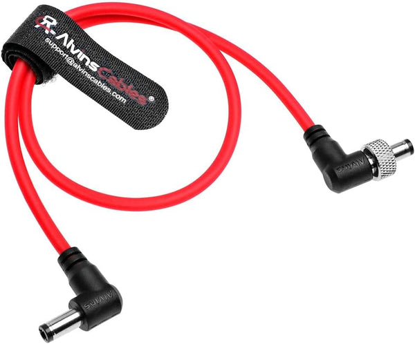 Alvin's Cables Locking DC to DC Cable for Atomos Ninja V Shogun, 5.5 2.1 Locking DC Right Angle Ultra Soft Cable for Video Devices PIX-E7 PIX-E5 Monitor 45cm|17.7in