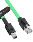 Alvin's Cables Mechatrolink III Communications Servo Cables RJ45 to IMI Industrial Cable for Yaskawa Sigma-7 Series Drive Controller Cordset, High Flex Drag Chain 0.5m/1.64ft, Green