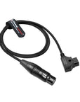 Alvin's Cables Ultra Flexible D-Tap to XLR 4 Pin Female Braided Power Cable for Sony Venice|F5|F55|SXS, Panasonic Varicam Camera, TVlogic LVM-170A Monitor, 1M|39.4inches, Black