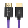 Alvin's Cables 8K 2.1 HDMI to HDMI Cable 8K@60Hz 4K@120Hz High-Speed for Atomos Ninja,for Sony FS5 FS7 FX9,BMPCC,for Canon C300 C500,Braided Coiled Cable Purple