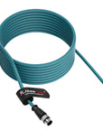 Alvin's Cables M12 A-Code 8 Pin Male to Open End Power I/O Cable Cat6a High-Flex Shielded for Cognex Keyence Basler Industrial Automation Fieldbus Module 16.4ft/5m, Green