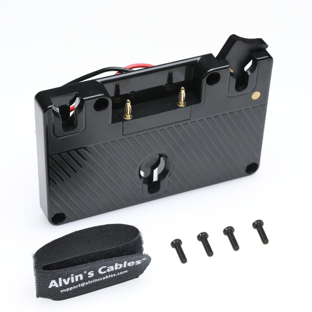 Alvins 15mm Rod Clamp Gold Mount Battery Plate Power Supply Multi Output D-tap DC USB Output for DSLR Mirrorless Cinema Camera Monitor LED Light Compatible with Anton Bauer Battery