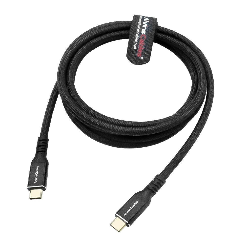 Alvin's Cables Thunderbolt 5 Cable, 3ft USB-C to USB-C Cable 120Gbps Bandwidth 240W PD Fast Charging 16K Display, Compatible with Thunderbolt 4/3,USB4, for MacBook,Docke,eGPU