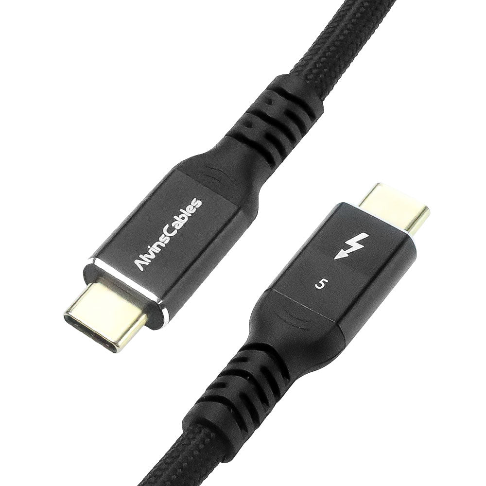 Alvin's Cables Thunderbolt 5 Cable, 3ft USB-C to USB-C Cable 120Gbps Bandwidth 240W PD Fast Charging 16K Display, Compatible with Thunderbolt 4/3,USB4, for MacBook,Docke,eGPU
