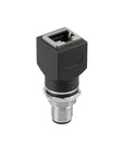 Alvin's Cables M12 D-Code 4-Pin to RJ45 Adapter Cat6a IP68 Waterproof Shielded, M12 Male to RJ45 Female Industrial Ethernet Connector for Cognex Keyence Omron Siemens Sick Baumer Datalogic
