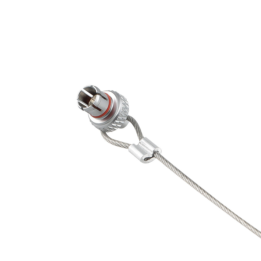 Alvin‘s Cables Dust Cap for LEMO 00B Push-Pull Connectors, FGG 00B(7.5mm) Male Plug Pin Protector Cover with Stainless Steel Tether, IP68 Metal Cap for Machine Vision &amp; Industrial Cameras, 2 Piece
