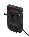 Alvin's Cables V Mount Battery Plate for DJI Ronin 4D, V-Mount Power Plate with D-Tap & 0B 2-Pin Outputs, Straight / Rotatable Right Angle 1B 6-Pin Power Cable, Red / Black
