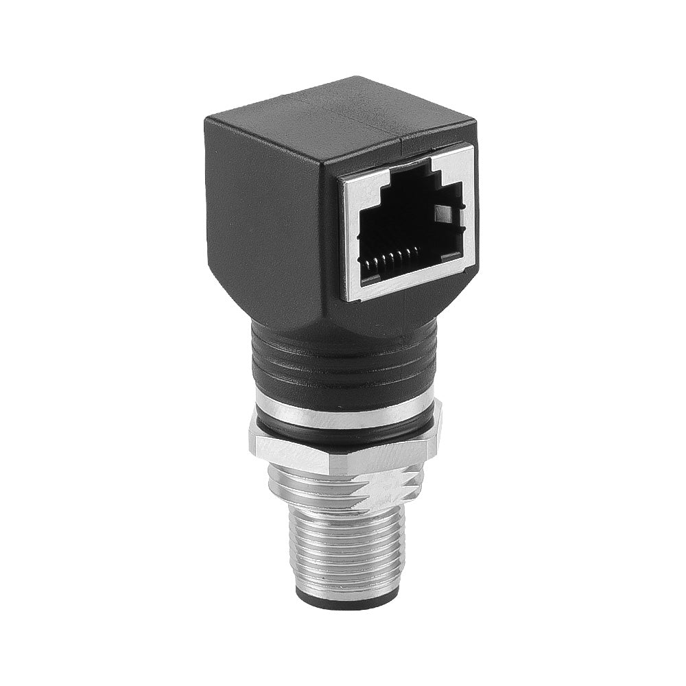 Alvin's Cables M12 A-Code 8-Pin to RJ45 Adapter Cat6a IP68 Waterproof Shielded, M12 Male to RJ45 Female Industrial Ethernet Connector for Cognex Keyence GigE Vision Basler AVT Sony CCD Cameras