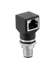 Alvin's Cables M12 D-Code 4-Pin to RJ45 Adapter Cat6a IP68 Waterproof Shielded, M12 Male to RJ45 Female Industrial Ethernet Connector for Cognex Keyence Omron Siemens Sick Baumer Datalogic