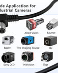 Alvin's Cables HR10A-7P-6S Hirose 6 Pin Female to Open End Power I/O Cable for Sony CCD, Basler, Keyence, Cognex, Baumer, Hikvision Industrial Camera, High Flex Shielded C-Type