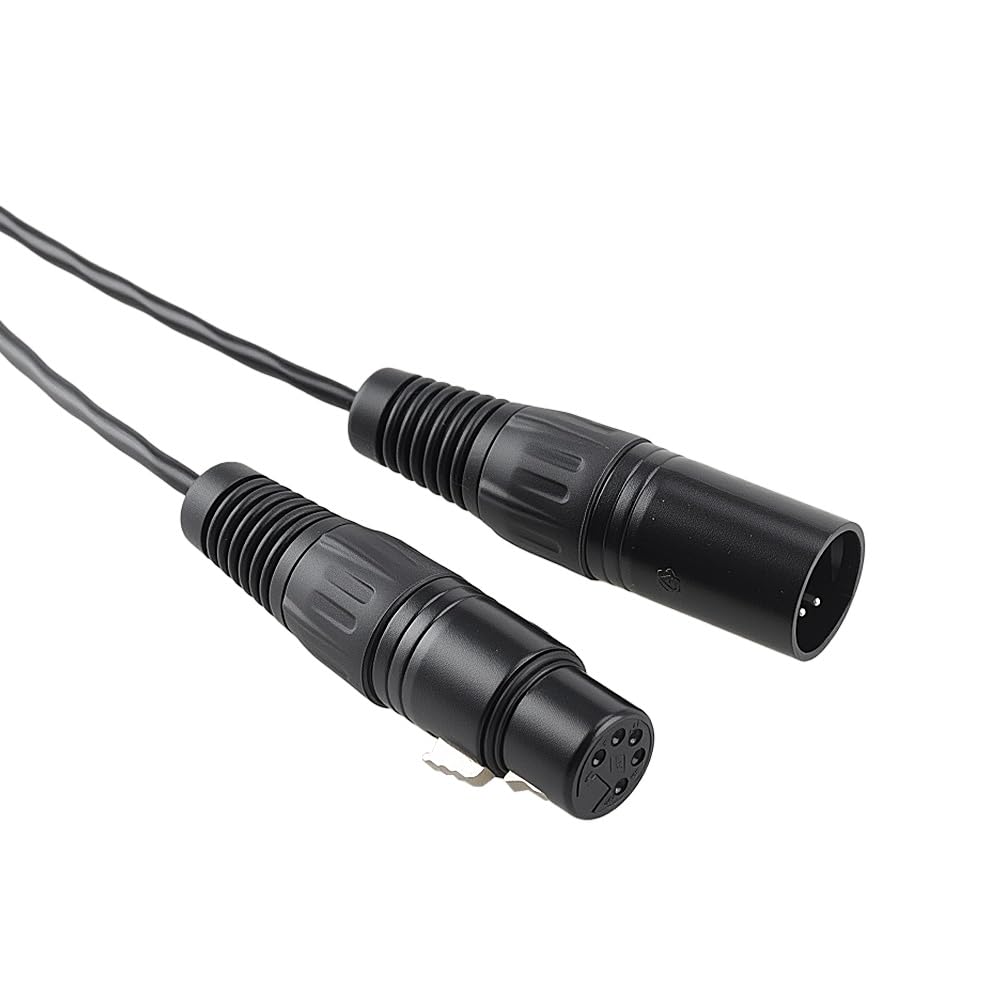 Alvin's Cables DMX Adapter Cable for Aputure Sidus One Storm 80c, 3-Pin to Dual 5-Pin XLR Male Female Y-Splitter DMX Cable 30cm 12inches