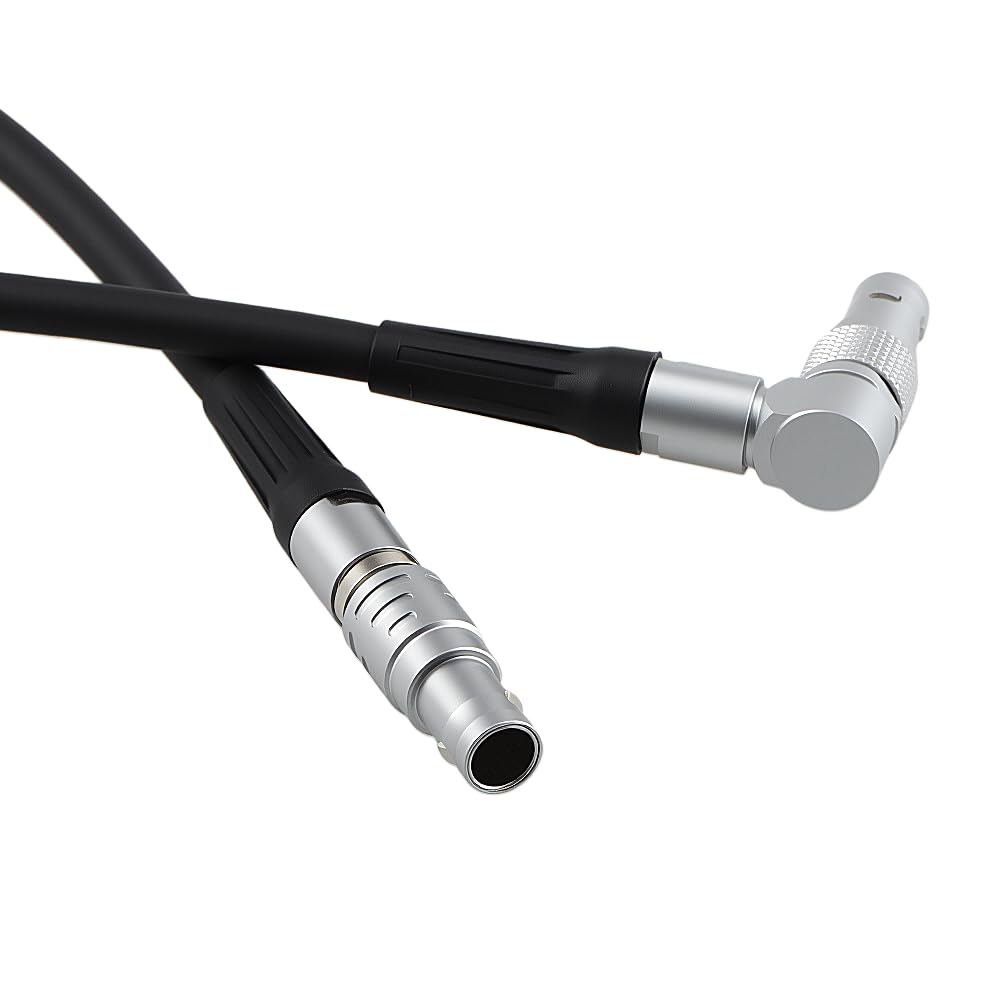 Alvin’s Cables Control Cable for Arri RIA-1 to Ward's Sniper Mark 3 III Rangerfinder Monitor, Compatible with K2.0036186 KK.0039980, 4 Pin Right Angle Rotatable to Straight Data Cable, 30cm|11.8in