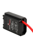 Alvin's Cables NP-FZ100 Dummy Battery to D-TAP Braided Coiled Cable, Black/Red