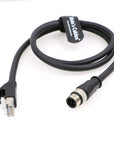 Alvin's Cables M12 D-Code 4 Pin Male to RJ45 Ethernet Cable High-Flex for Industrial Camera Sensor, Automation Application 3.3ft/1m