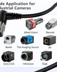 Alvin's Cables HR10A-7P-6S Hirose 6 Pin Female to Open End Power I/O Cable for Sony CCD, Basler, Keyence, Cognex, Baumer, Hikvision Industrial Camera, High Flex Shielded B-Type