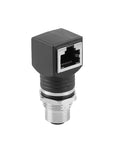 Alvin's Cables M12 D-Code 4-Pin to RJ45 Adapter Cat6a IP68 Waterproof Shielded, M12 Female to RJ45 Female Industrial Ethernet Connector for Cognex Keyence Omron Siemens Sick Baumer Datalogic