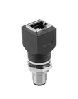 Alvin's Cables M12 A-Code 8-Pin to RJ45 Adapter Cat6a IP68 Waterproof Shielded, M12 Male to RJ45 Female Industrial Ethernet Connector for Cognex Keyence GigE Vision Basler AVT Sony CCD Cameras
