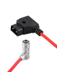 Alvin's Cables D-Tap to BMPCC 6K 4K Coiled Power Cable, Right Angle Weipu 2-Pin Female to D-Tap Male, Braided Ultra Flexible Coiled Cable for Blackmagic Pocket Cinema Camera 4K/6K/6K Pro, V-Mount, Red