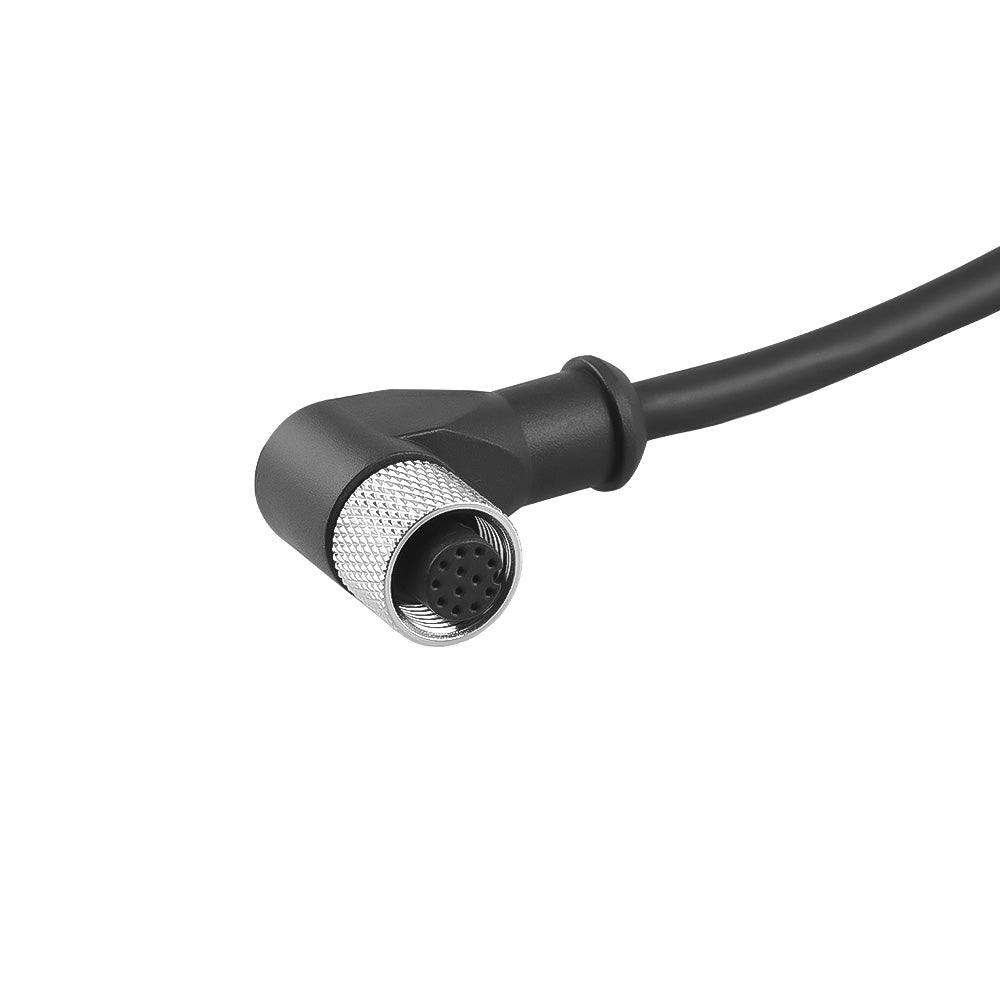 Alvin's Cables Livox Mid-360 LiDAR to Unitree Go2 Robot Dog Cable, Right-Angle M12 A-Code 12-Pin Female to M8 6-Pin Male, LiDAR Power &amp; Data Cord for Robotics, 3D Sensing Applications