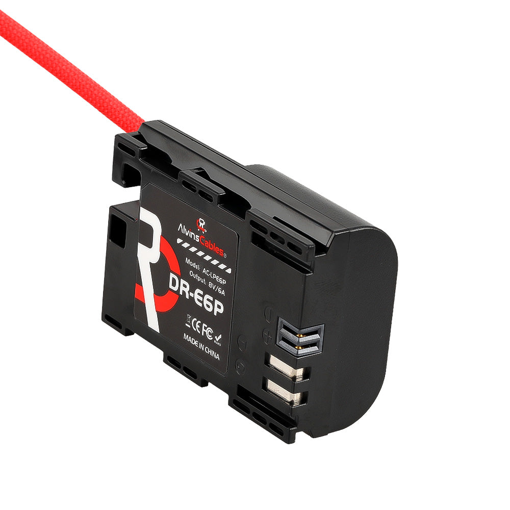 Alvin's Cables LP-E6P Dummy Battery to D-Tap Braided Power Cable, 60CM