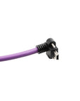 Alvin's Cables USB 2.0 Type-A to Locking Mini USB Down Angle Cable, 15mm Dual-Screw Spacing for Daheng Industrial Camera, High Flex Drag Chain Shielded, Convex Port, Purple