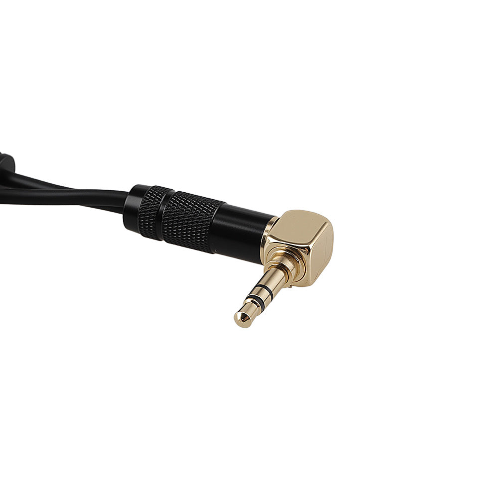 Alvin's Cables Tentacle Sync Timecode Splitter Cable, Right Angle 3.5mm TRS Male to 2 x 3.5mm Female Y-Cable for Sony FX6 FX9 F55, Ultra-Short Timecode Distribution Cable, 8cm