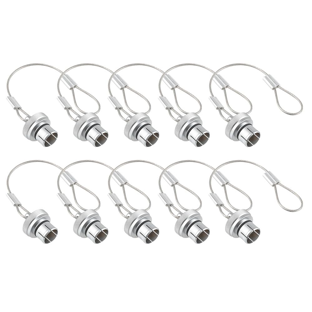 Alvin's Cables Dust Cap Compatible with LEMO 00B(6.4 mm) Connectors, Industrial Protective Cover with Metal Retention Wire, Dustproof, Moisture Resistant, 2 Pieces