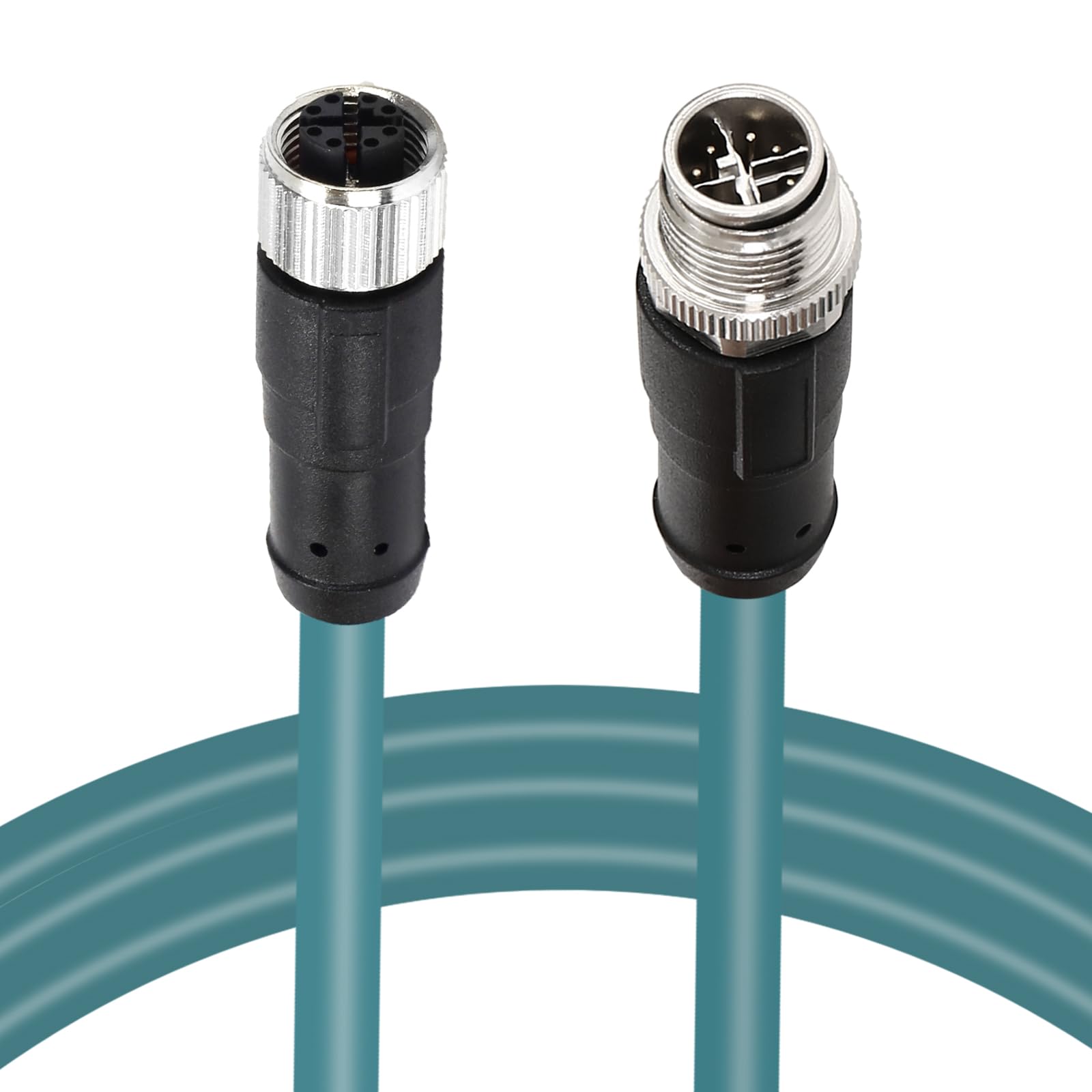 Alvin's Cables M12 X-Code 8 Pin Male to Female Ethernet Cable