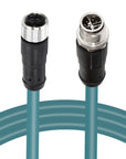 Alvin's Cables M12 X-Code 8 Pin Male to Female Ethernet Cable Cat6a Shielded for Cognex Basler Keyence Industrial Camera High Flex Drag-Chain, Green