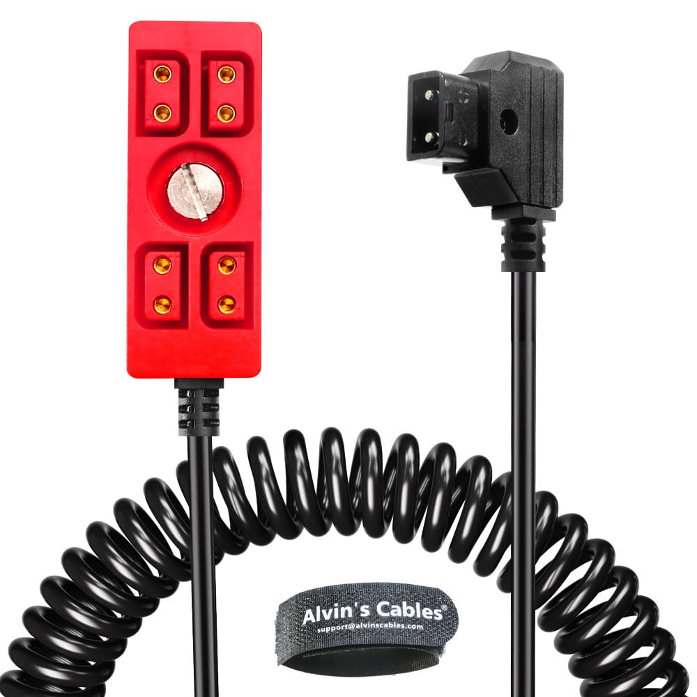 Alvin&#39;s Cables D-tap Splitter Ultrashort Power Cable D-Tap Male to 4 Port Dtap Female Cord for ARRI RED Cameras TILTA Steadicam IDX Battery