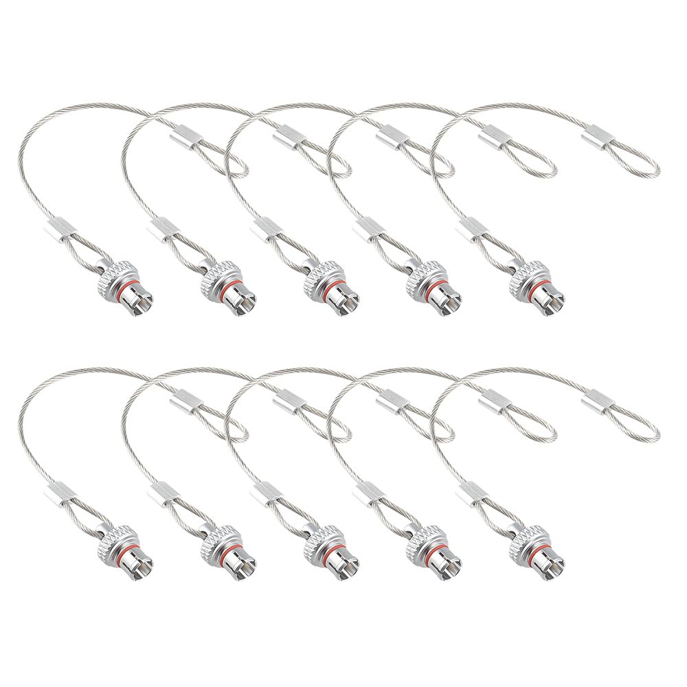 Alvin's Cables Dust Cap Compatible with LEMO 00B(6.4 mm) Connectors, Industrial Protective Cover with Metal Retention Wire, Dustproof, Moisture Resistant, 2 Pieces