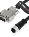 Alvin's Cables M12 A-Code 12 Pin Female to DB15 Power Trigger Data Cable for Cognex in-Sight Sensor Vision Systems CCB-PWRIO-MOD-05, High Flex