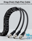 Alvin's Cables M12 X-Code 8 Pin to 8 Pin Male Cat6a Ethernet Cable Shielded for Cognex Basler Industrial Camera, High Flex Drag-Chain 3m 5m 10m, Black