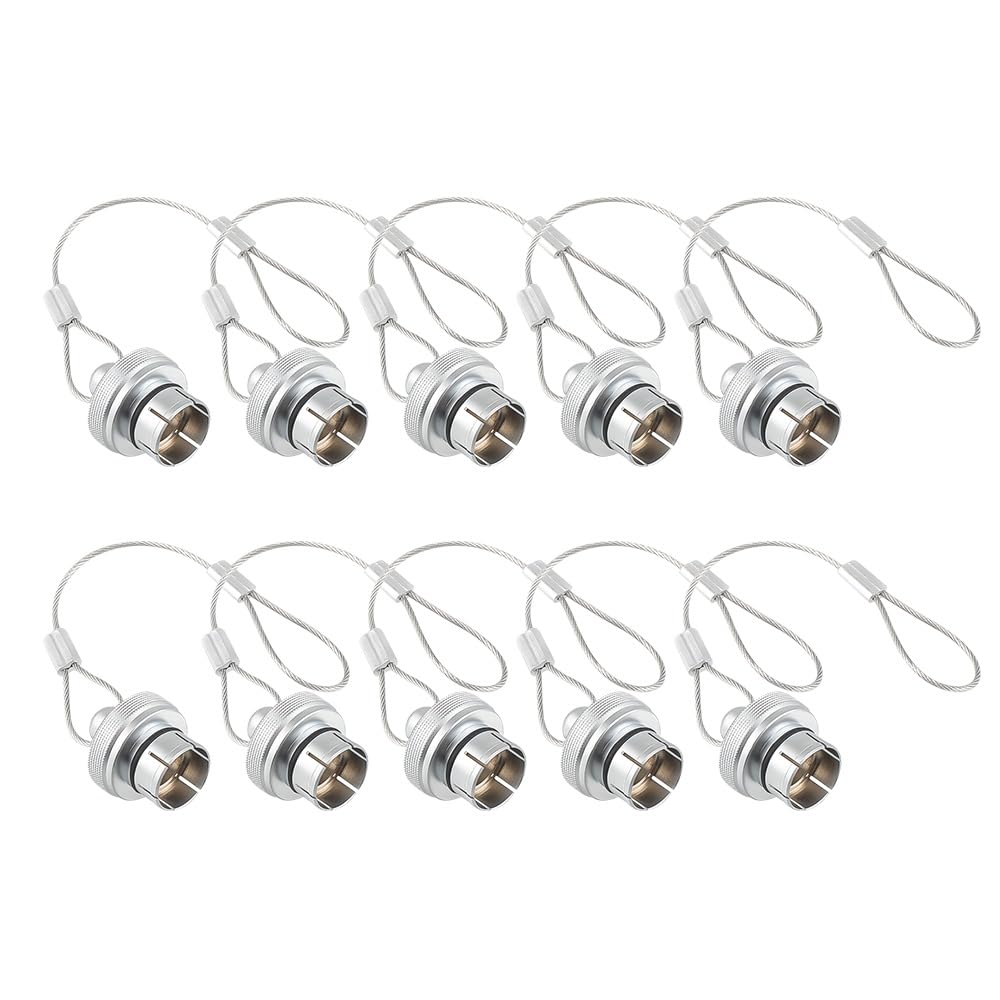 Alvin's Cables Dust Cap Compatible with LEMO 00B(6.4 mm) Connectors, Industrial Protective Cover with Metal Retention Wire, Dustproof, Moisture Resistant, 2 Pieces
