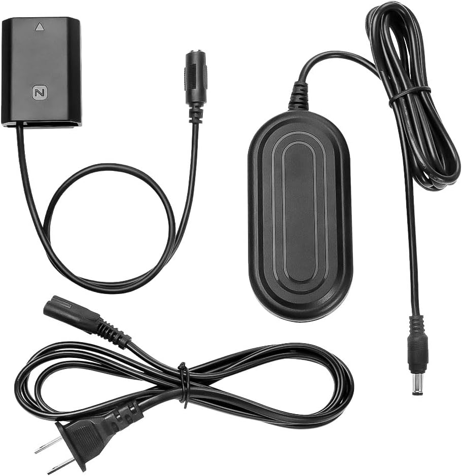 Alvin’s Cables NP-FZ100 Dummy Battery AC Power Adapter Charger Kit for Sony FX3 FX30 a7III a7IV a7C II a7C a6700 a6600 a7R V a7R IV a7SIII a9III a9II a9 Camera 11ft| 3.4m
