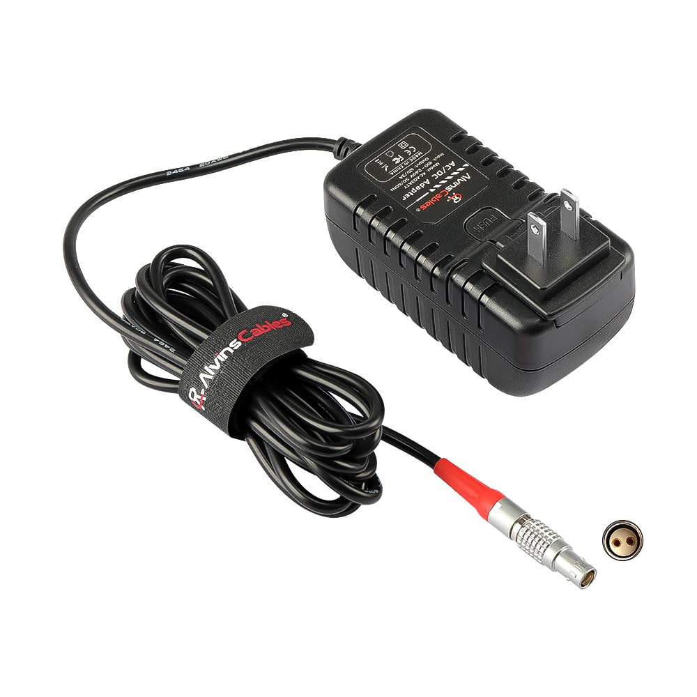 Alvin's Cables AC Power Supply Adapter 2 Pin Female to 12V 3A Universal Plug Charger for ARRI Codex Compact Drive Dock (Thunderbolt 3), 100V-240V, with US UK EU AU Plugs 2M|78.74inch